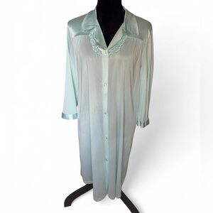Vintage Vanity Fair Women's Light Blue Night Gown Size Large